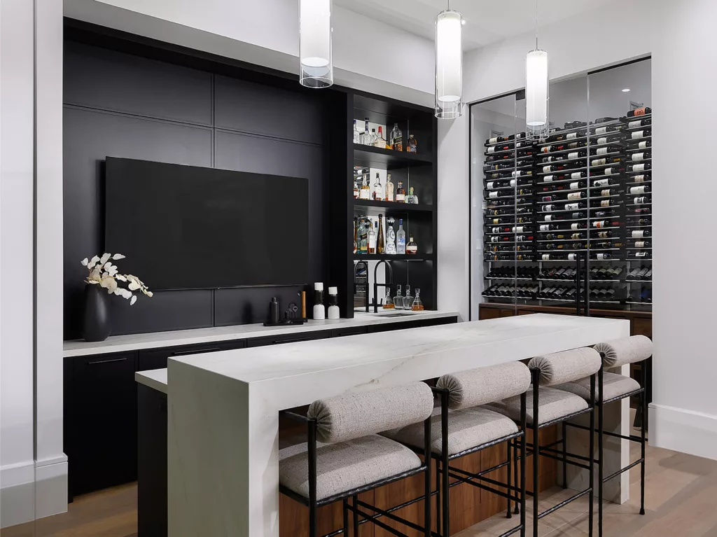 Black Wine Bar — custom bars in Severn, Ontario